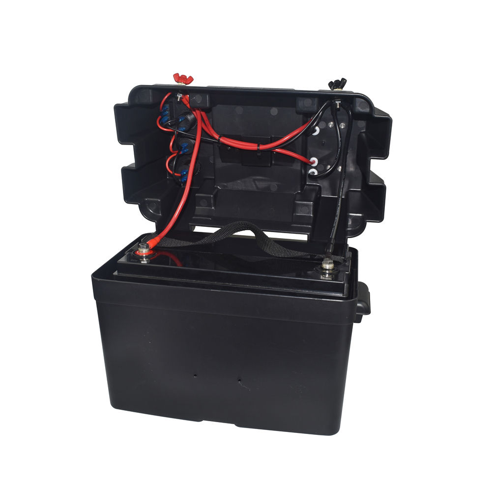 12v 100ah Empty Battery Box Plastic Case Portable Travel Solar Power Camping Battery Box Marine