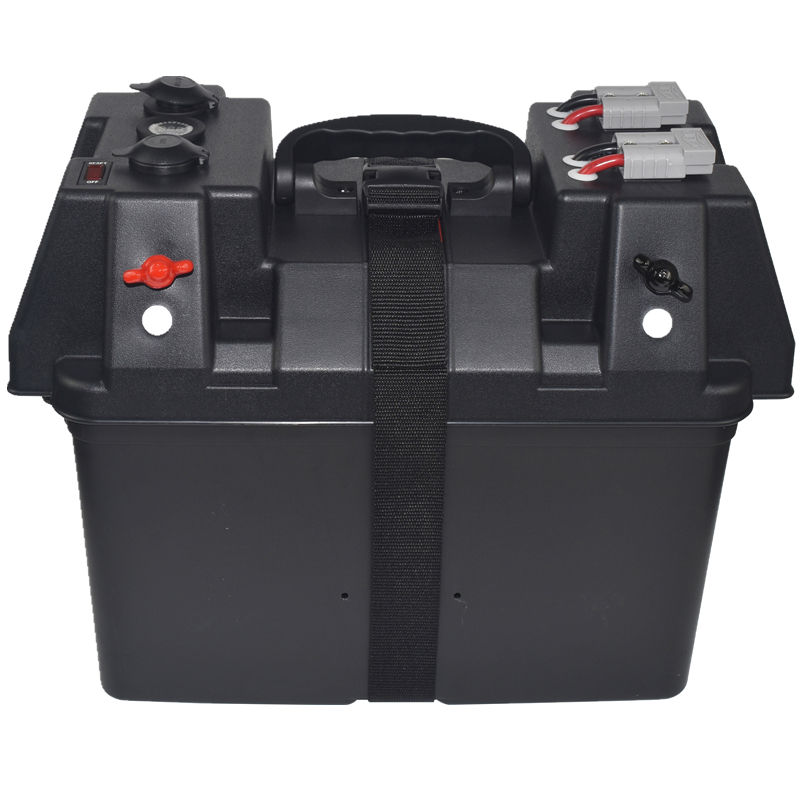 12v 100ah Empty Battery Box Plastic Case Portable Travel Solar Power Camping Battery Box Marine